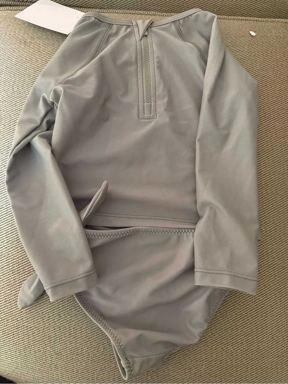 Kids Gray Mermaid Rashguard Bikini Set